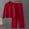 Suéter de punto para mujer con cuello polo estilo francés, nuevo top de punto elegante para otoño e invierno 2026 con un elegante conjunto de cuello camisero caído