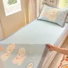 Tapete de Gelo de Feijão de Verão, Tapete de Rattan Gelado, Conjunto de Três Peças para Dormitório Estudantil, Tapete Macio Lavável à Máquina para Ar Condicionado, Tapete para Uma Pessoa