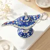Lámpara Mágica de Aladdín Lata Vintage Artesanía Europea Aleación Lámpara de Deseos Rusa Creativa Decoración Metálica para el Hogar