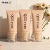 60g BB Cream Base Líquida Cosmético Embalagem Tubo Flexível Material PE Creme para Mãos Tubo Flexível Frasco com Bomba Dosador Fábrica de Origem