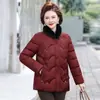 Chaqueta de Algodón Gruesa Cálida Estampada para Otoño/Invierno de Mamá para Mujeres de Mediana Edad y Mayores, Chaqueta Exterior de Algodón Estilo Chino Casual Elegante