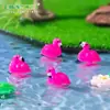 Nuevo producto transfronterizo: figuras de flamenco creativas, accesorios decorativos DIY, adornos de resina para paisajes de escritorio en miniatura