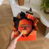 Diadema de Halloween calabaza fantasma mariposa lazo felpa tocado festivo fiesta diadema accesorio para el cabello