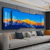 Pintura decorativa superpuesta Pasillo atmósfera de alta calidad paisaje triple moderno minimalista sofá de invitados pared de fondo colgante pintura Pintura de porcelana de cristal