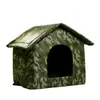 Refugio para gatos de exterior para gatos callejeros, a prueba de invierno, impermeable, a prueba de viento, cálido, aislado, cerrado y apto para todas las estaciones