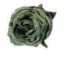Rosa de princesa artificial vintage con borde quemado, flores falsas con borde quemado para decoración de pared de flores de boda en Instagram, accesorio para caja de regalo de flor para pasador de pelo DIY
