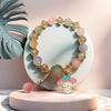 Pulseira Princesa Fofa Cor de Doce para Melhores Amigas, Pulseiras de Contas para Crianças, Doce e Sofisticada, Bijuterias Versáteis para Barracas
