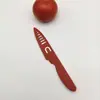Juego de Cuchillos Pequeños Rojos, Cuchillo para Fruta, Cuchillo Pelador, Cuchillo de Picnic, Cuchillo Portátil de Acero Inoxidable para Fruta, Cuchillo para Melón y Fruta, Cuchillo Cuchillo Pequeño Rojo