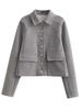 Zatrax-2024 primavera e outono estilo europeu e americano das mulheres vintage Windsor colarinho 2 cores casaco de fivela de metal macio