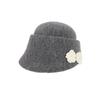 Boina de Flores Ins Estilo Coreano para Niños 2024 Nuevo Otoño e Invierno Sombrero de Copa Pequeño Negro Tejido de Repartidor de Periódicos
