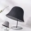 Chapéu de balde estilo japonês e coreano de primavera e outono, chapéu de pescador feminino, cor sólida, combina com tudo, chapéu de bacia, circunferência da cabeça grande, afina o rosto, pequeno, moda, atacado