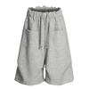 K534 Verano Americano de Gama Alta Versátil Moda Callejera Diseño Invertido Plisado Pantalones Cortos Casuales Sueltos de Cinco Puntos para Hombre