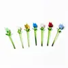 Mini Buquê de Tulipas de Vidro Artesanal com Flores Artificiais Frescas e Perenes para Decoração em um Vaso