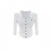 Conjunto de Duas Peças Plus Size Doce e Picante Puro Desejo Elegante Estilo Irmã Camisa Listrada com Shorts de Cintura Alta com Tiras Espinha de Peixe