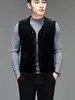 Chaleco cálido para hombre de imitación de piel de visón yingao invierno cremallera engrosado con felpa interior casual para mediana edad suéter transfronterizo venta al por mayor