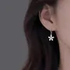 Pendientes de flor de plata de ley 925 para mujer, nuevo modelo 2023, diseño de nicho, pendientes de lujo ligero de verano