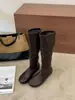 Botas Largas Vintage de Punta Redonda y Pierna Recta 2026 Otoño/Invierno Estilo Europeo y Americano Botas Martin que Aumentan la Altura