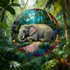 Adornos redondos colgantes temáticos de animales de acrílico transfronterizos, adecuados para uso en interiores y exteriores como atrapasoles