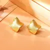 Brincos de tarraxa geométricos irregulares minimalistas europeus e americanos, simples, modernos, de alta qualidade, personalizados, design de nicho, brincos estilo INS