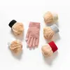 Luvas de dupla camada novas transfronteiriças com forro de fleece, espessadas, jacquard de fleece ártico, luvas quentes de inverno para ciclismo e esqui