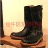 Comercio Electrónico Transfronterizo Wish Comercio Electrónico Transfronterizo Tacón Bajo Otoño/Invierno Punta Redonda Caña Media Botas para Hombre 38-48 boots
