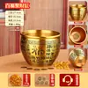 Al por mayor de fábrica Adorno de olla de cobre Cuenco del tesoro Olla de Cien Bendiciones Olla de latón amarillo Olla de latón amarillo Olla de cobre Adorno de artesanía para el hogar