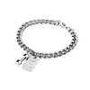 Pulsera de Mancuerna Pequeña Deportiva de Fitness de Marca Trendy de Harajuku para Hombres y Mujeres, Pulsera de Escudo para Parejas, Moda Hip-Hop