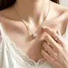 Venta Caliente Anillo Collar S925 Plata de Ley Envolvente Cintura Diez Mil Fortunas para Mujer Retro Lujo Ligero Sensación de Alta Gama Encaje Calado Borde Floral Collar