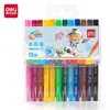 Deli Hm656-12_12-Color Bolígrafos redondos de acuarela con temática espacial (Colores mixtos) (12 colores por bolsa) Bolígrafos para dibujar y colorear