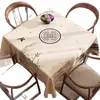 Nuevo Mantel Cuadrado Estilo Chino, Impermeable, Resistente al Aceite, Lavable, Cubierta de Mesa de los Ocho Inmortales, Lujo Ligero, Sensación de Alta Gama, Cubierta de Mesa de PVC
