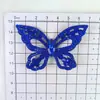 Patches de borboleta com strass coloridos para costurar em sandálias, bolsas e outros itens; enfeites decorativos de flor com strass; acessórios para presilha de cabelo DIY