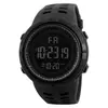 Relógio Eletrônico Masculino com Mostrador Grande Display Negativo Luz Fria Mostrador Preto Tela Preta Tela Grande Esportivo Estudante Relógio Eletrônico Durável Display Digital
