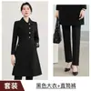 Venta al por mayor transfronteriza de abrigos acolchados de lana gruesa de invierno nuevos para mujer, chaquetas de lana cálidas de corte entallado de longitud media para mujer