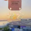 Isla de Vacaciones~Aretes Tejidos Florales Hechos a Mano Estilo Vacaciones para Mujer, Pendientes Grandes Únicos y Exagerados con un Ambiente Costero