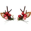 Acessórios de Cabelo de Natal Estilo Floresta Presépio Grampo de Cabelo Orelhas de Galho Fofas para Crianças Acessórios de Tiara Pequenos Grampos Acessórios de Cabelo