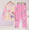 Pijama para Niñas Primavera y Otoño 2025 Nuevo Traje Delgado de Manga Larga para Niños Niñas Niños Medianos y Grandes Ropa de Casa