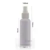 Botella de Plástico PET con Atomizador 60/100/120/150/200ml Loción Cuidado de la Piel Botella Vacía Botella Transparente para Alcohol