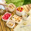 Conjunto de Lancheira de Frutas para Camping Alimentos de Grau Alimentício Caixa para Piquenique ao Ar Livre Caixa Portátil para Armazenamento de Frutas e Vegetais Caixa Selada