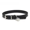 Collar para Mascota de Color Caramelo Estilo Ins Transfronterizo, Collar Sencillo para Gato con Forma de Campana, Collar de Cuero para Perro Ahora Disponible