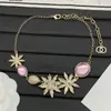 Collar Doble C de Girasol de Modelo Nuevo de Alta Gama Transfronterizo para Mujer, Estilo de Lujo, Réplica de Alta Calidad al por Mayor