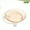 Ins Luxo Acessível Doméstico Prato para Cuspir Ossos Bandeja Transparente de Plástico para Animais de Estimação Prato para Lanches Prato para Petiscos Borda Dourada Prato de Frutas Prato para Cuspir Ossos
