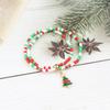 Pulseira Criativa de Férias de Natal Mais Vendida Transfronteiriça com Pingente de Sino do Papai Noel Pulseira de Duas Camadas com Contas de Arroz