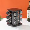 Estante de Especias Redondo y Cuadrado Transfronterizo de 12 Compartimentos, Estante de Almacenamiento para Botellas de Condimentos, Estante de Especias Giratorio de 360 Grados para Cocina