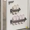 Estante para Pantuflas Baño Colgante sin Taladro Estante de Almacenamiento para Baño Organizador de Zapatos Escurridor Montado en la Pared del Inodoro