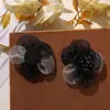 Organza Estilo Coreano Cristal Flor Núcleo Gradiente Camelia Clip Lateral DIY Lazo para el Cabello Accesorio para el Cabello Broche Flor para Ropa Accesorios de Flor