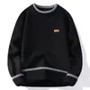 Suéter de dos piezas falso para hombre, invierno, corte holgado, talla grande, para hombres más corpulentos, capa interior de punto, estilo moderno y relajado, suéter de punto grueso, prenda exterior
