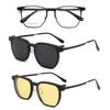 8152 Aluminio-Magnesio Juego de Espejos Marco de Aleación Gafas de Sol Magnéticas Un Espejo Doble Propósito Miopía Visión Nocturna Celebridad de Internet Hombres y Mujeres Gafas de Sol de Gama Alta