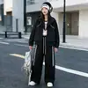 Conjunto de Primavera e Outono para Meninas 2026 Nova Moda Jaqueta Duas Peças para Meninas Mais Velhas, Calça Wide-leg de Outono para Crianças