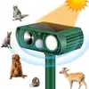 Repelente de Ratas Solar para Exteriores, Repelente Ultrasónico de Pájaros, Repelente de Animales y Serpientes, Repelente de Perros y Gatos, Disuasorio de Animales