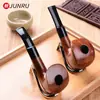 Fabricante Directo de Pipas de Madera con Cabeza Grande Venta Directa Pipa de Doble Uso Set de Fumador de Moda Set de Fumador Pipa con Boquilla Plana Diseño Personalizado